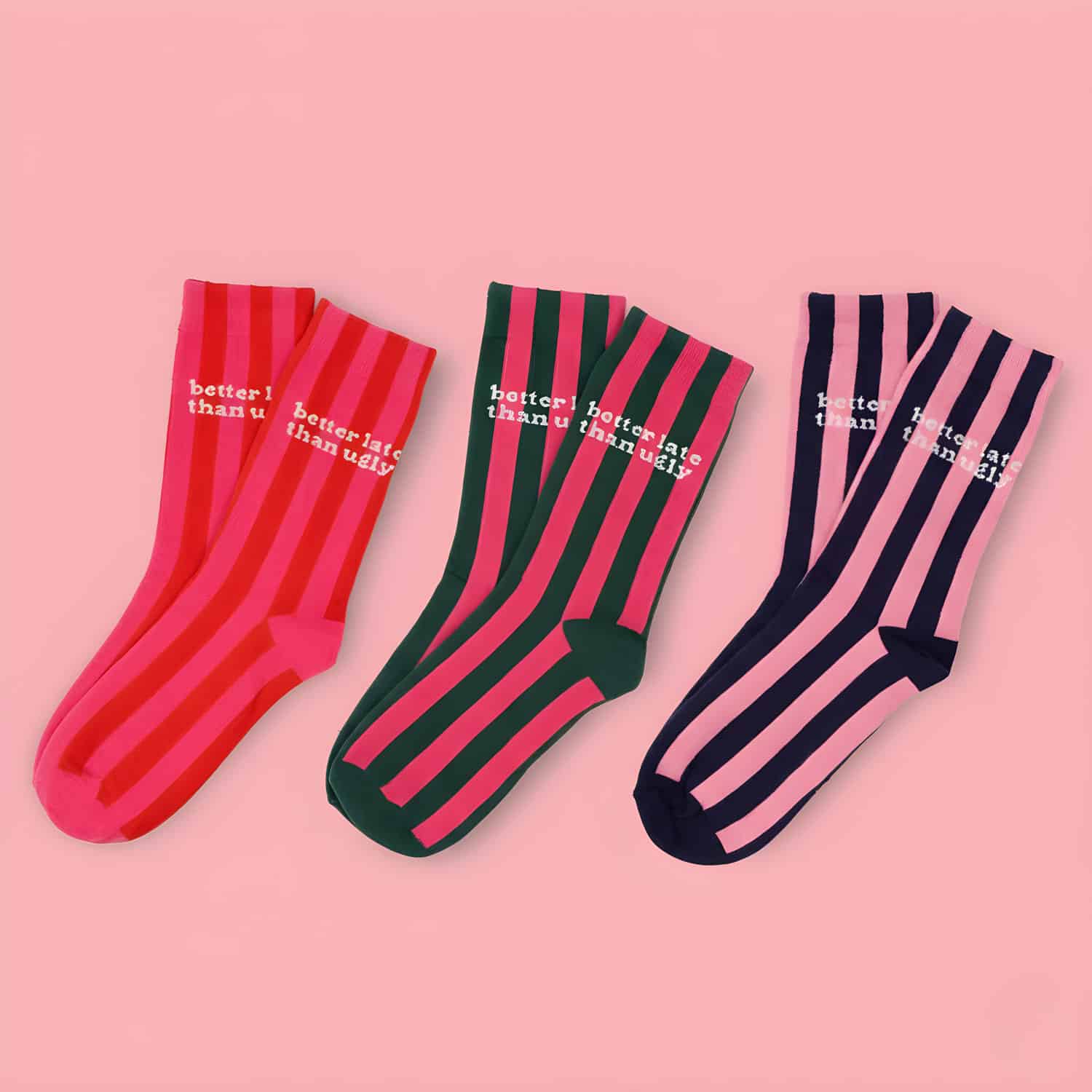 Better Late Than Ugly sokken (3 paar)