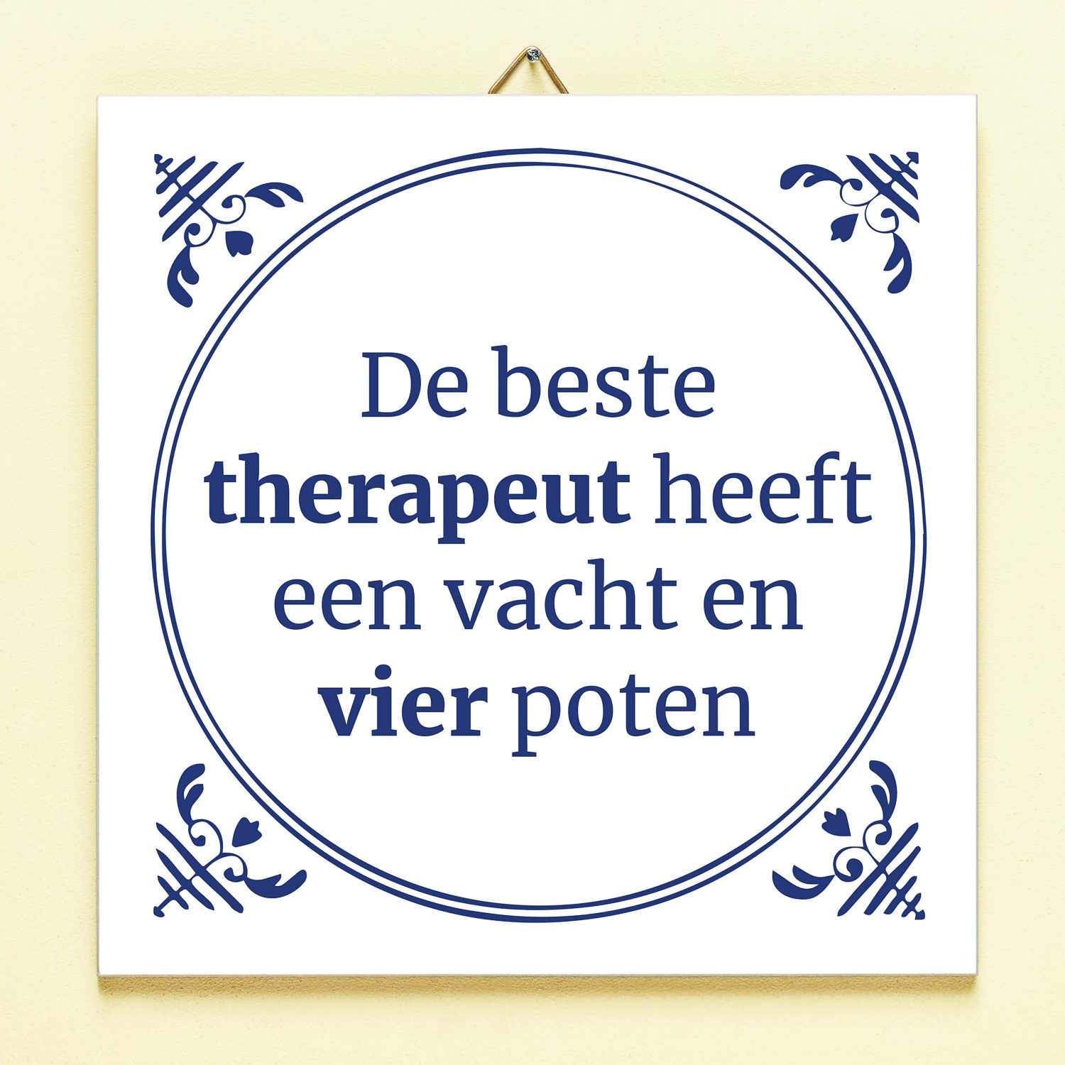 Tegeltje De beste therapeut