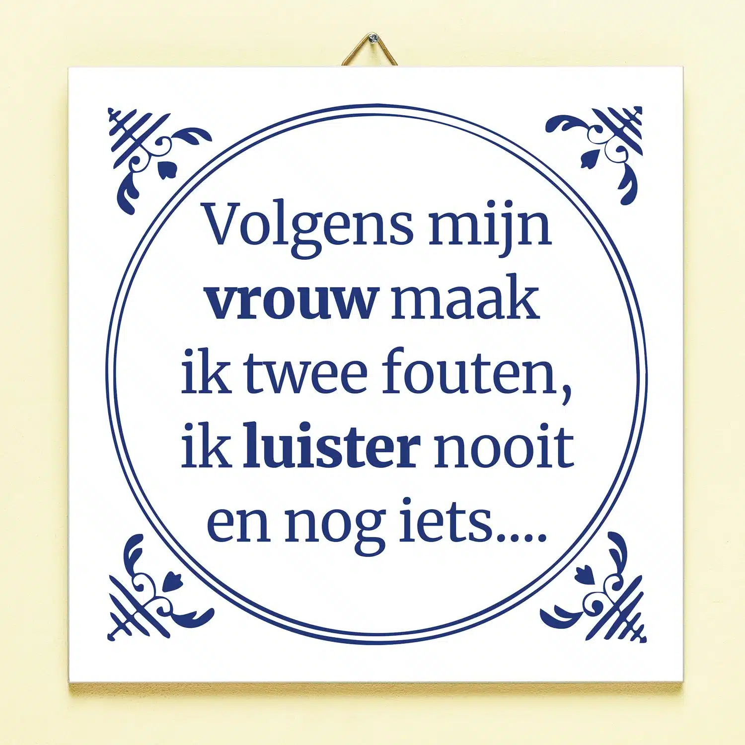 Tegeltje Twee fouten