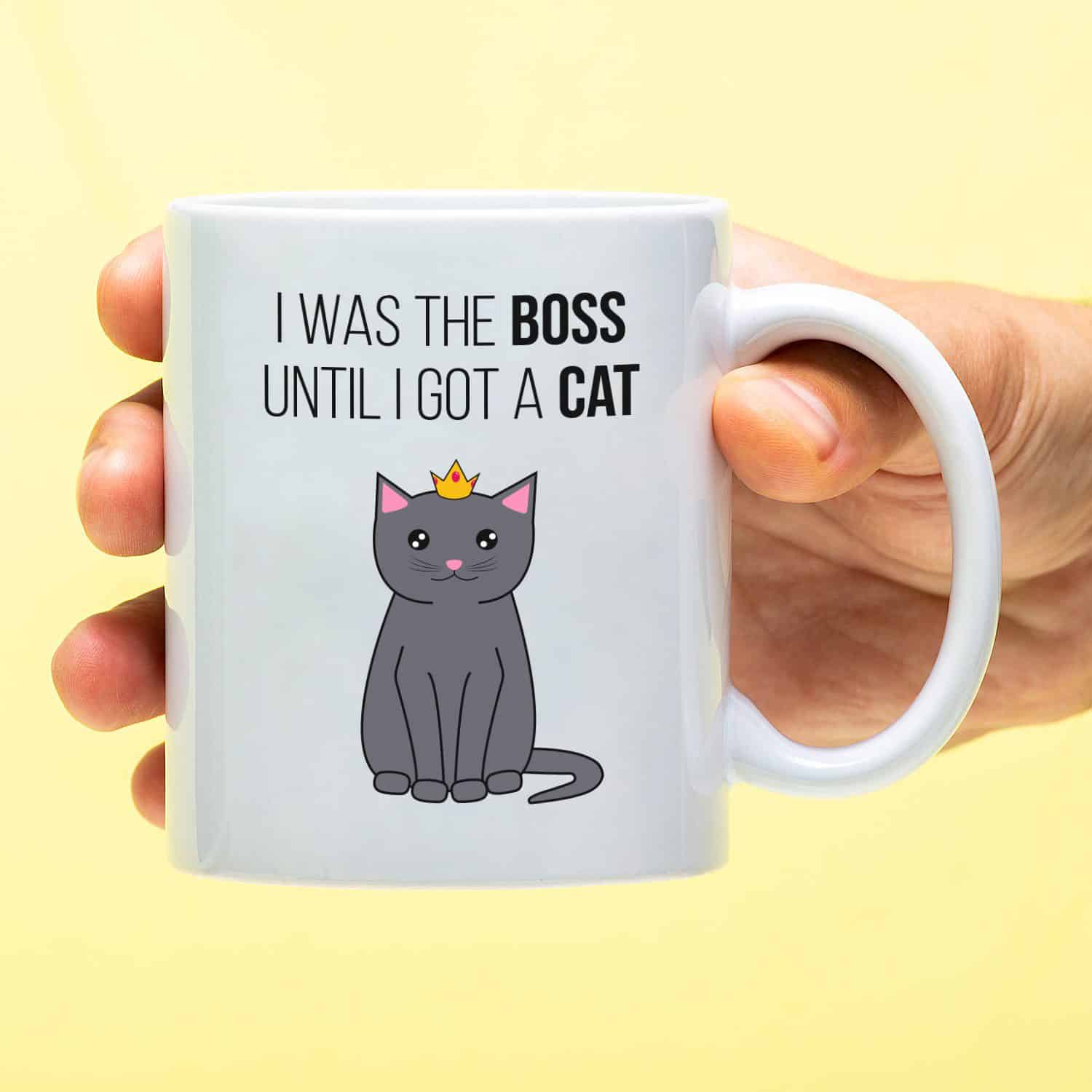 Mok met Tekst ‘’I was the boss’’ | Materiaal: Keramiek | 33 cl | Mok met Tekst | Koffie Mok | Grappige Cadeau | Vaatwasser bestendig | Humor | Mok met grappige tekst