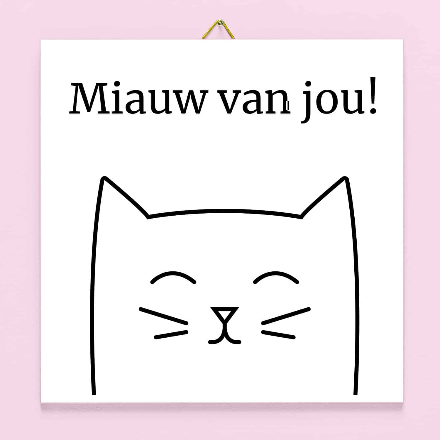 Tegeltje Miauw van jou