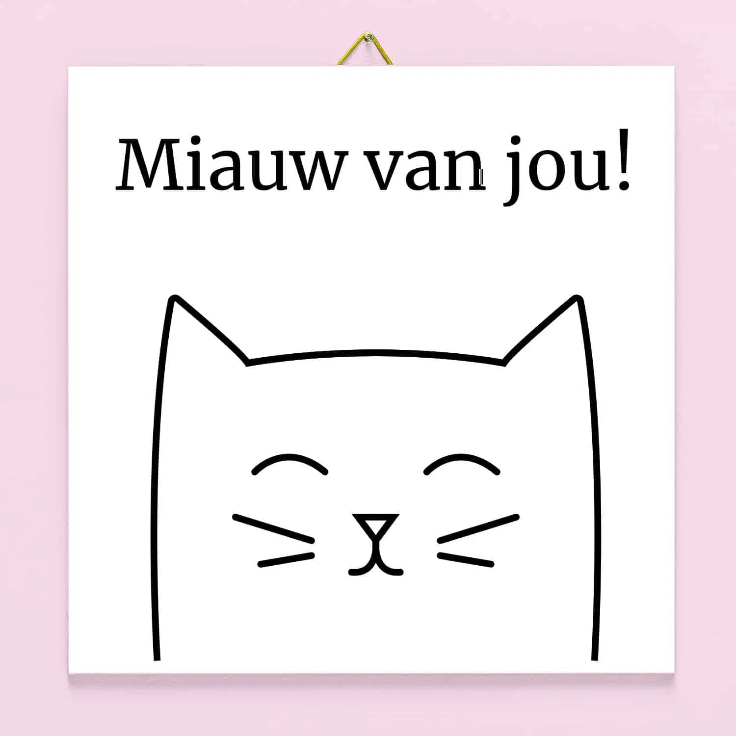 Tegeltje Miauw van jou