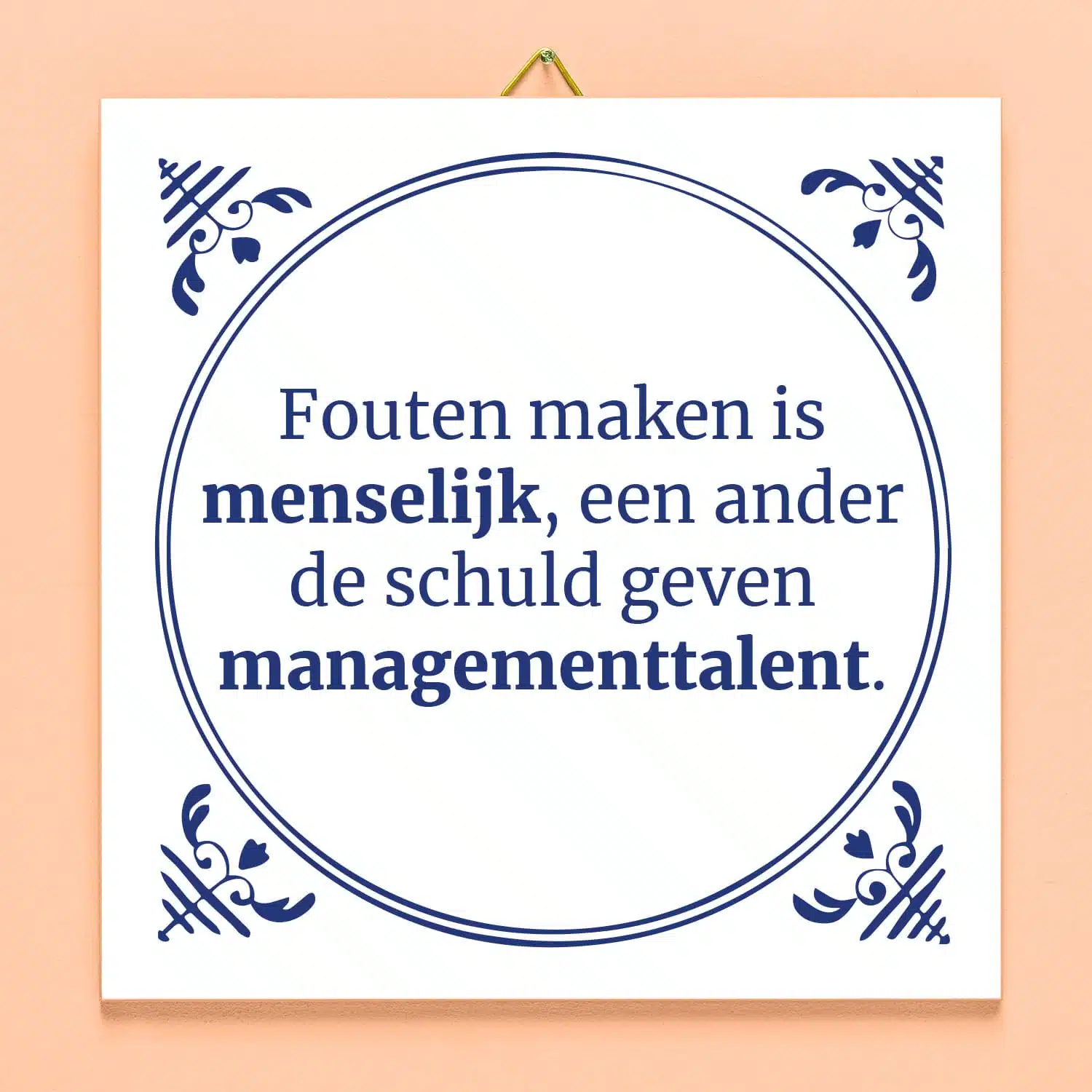 Tegeltje Fouten maken is menselijk