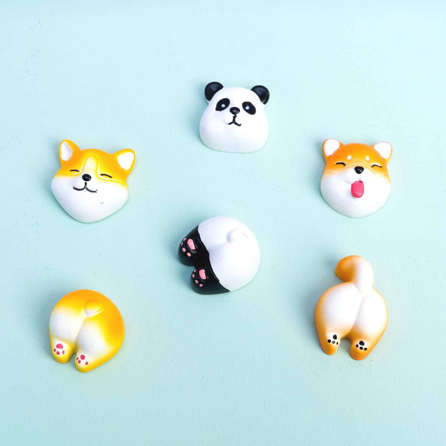 Schattige dierenmagneten (set van 6)