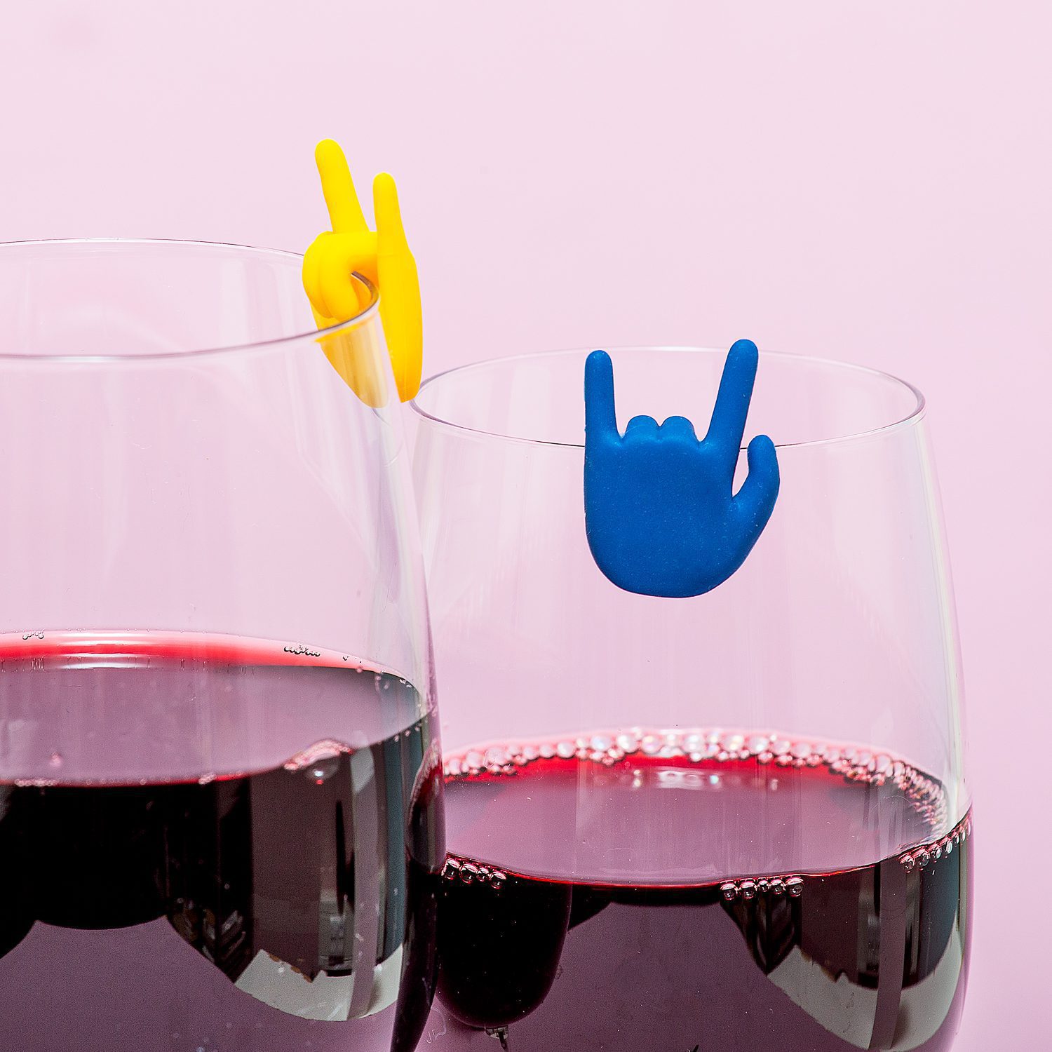 Rock hand glasmarkeerders (set van 8)