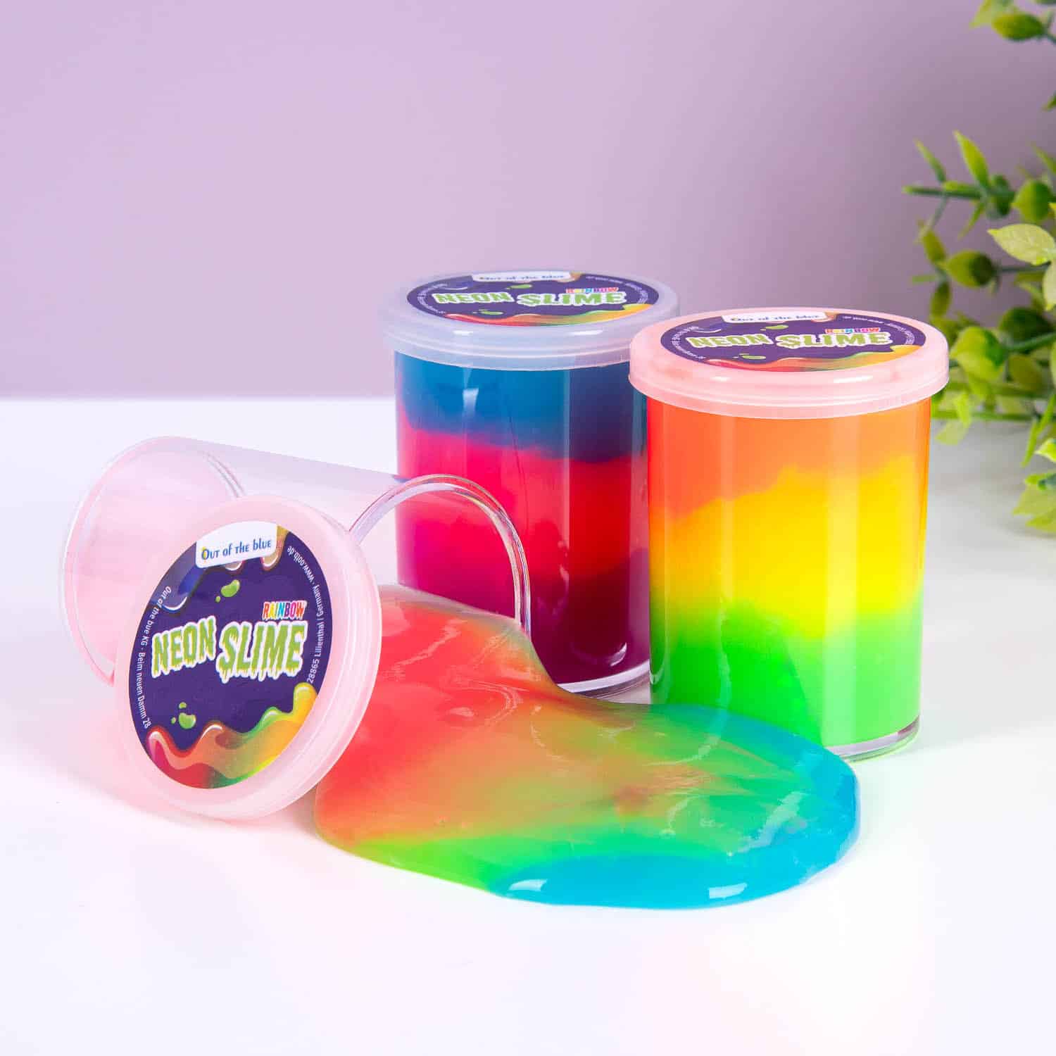 Neon regenboog slijm