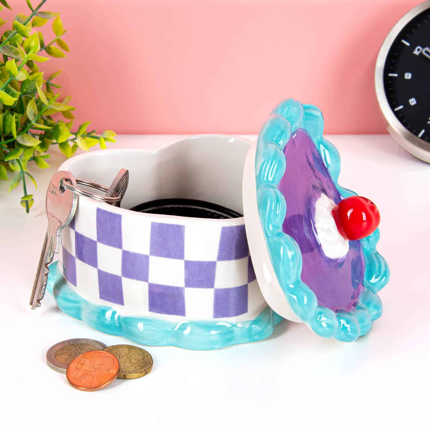 Hartvormig taart opbergpotje