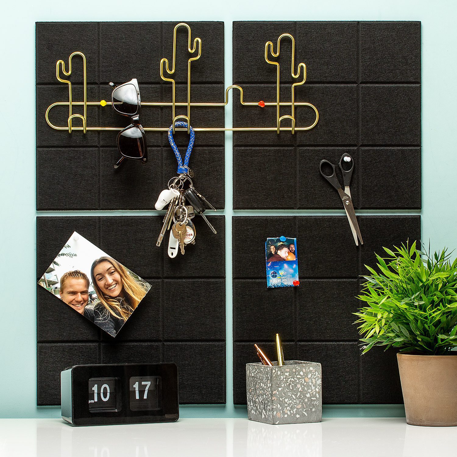 Zelfklevende vierkante prikborden (set van 4)