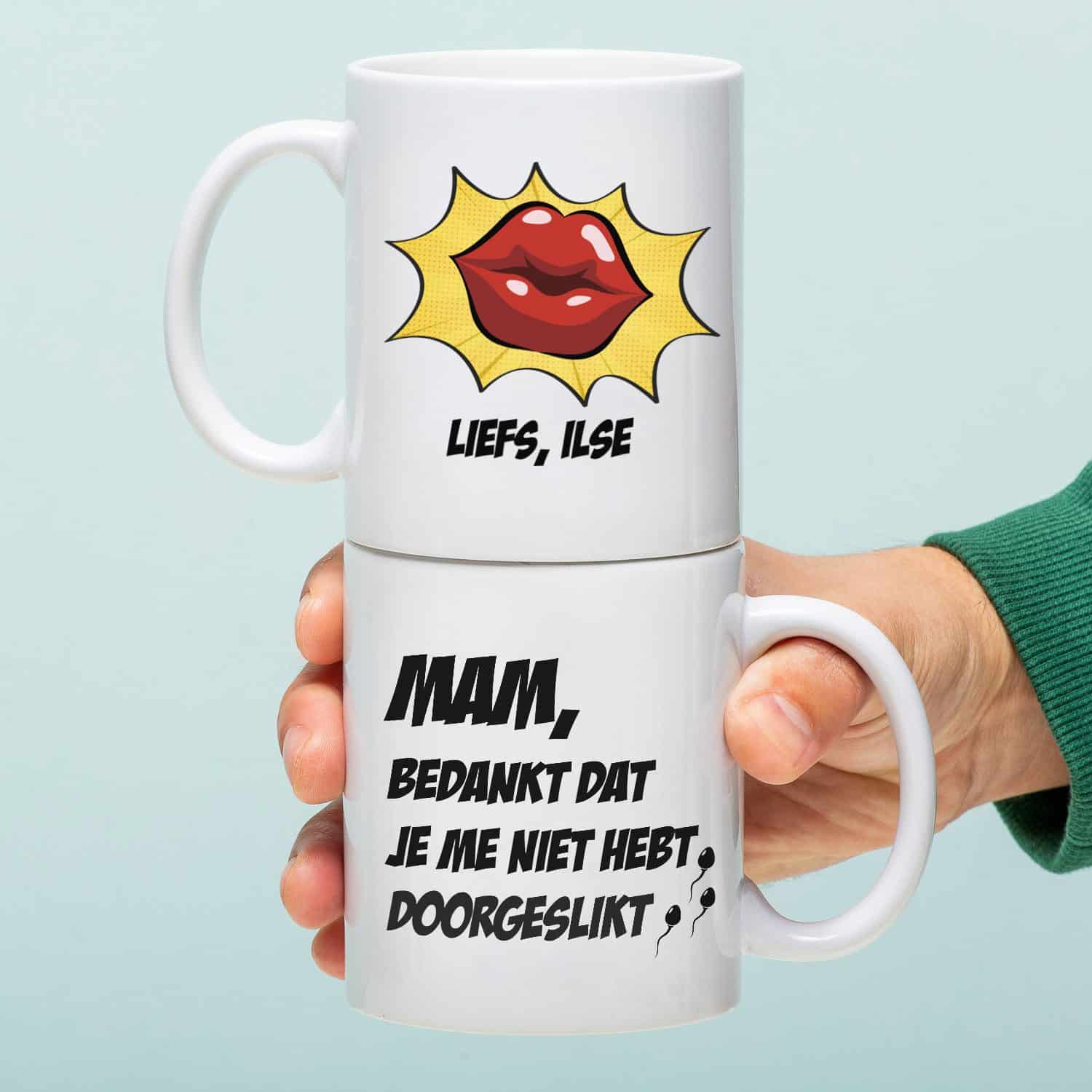 Gepersonaliseerde Moederdag mok Niet doorgeslikt