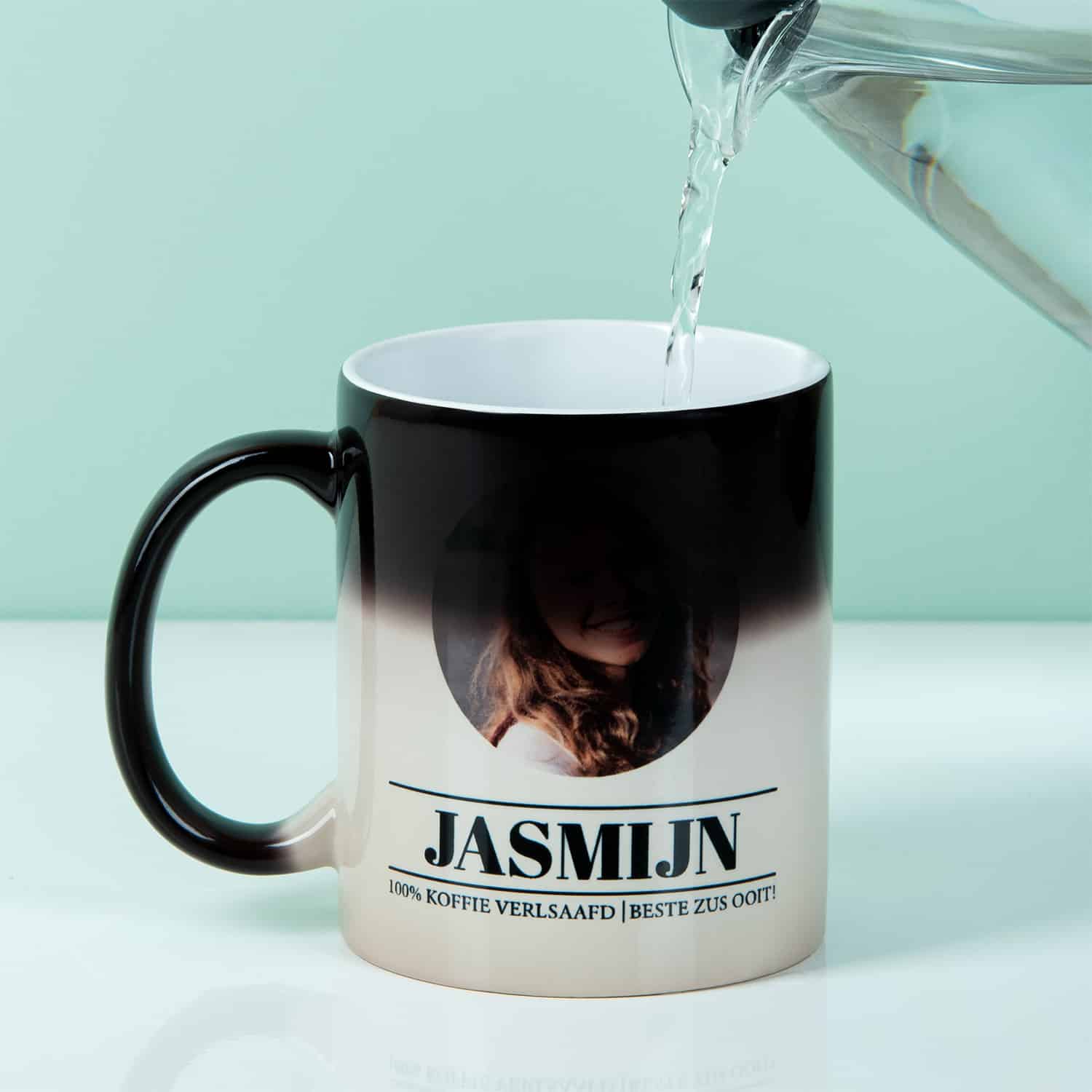 Gepersonaliseerde warmtegevoelige mok met foto