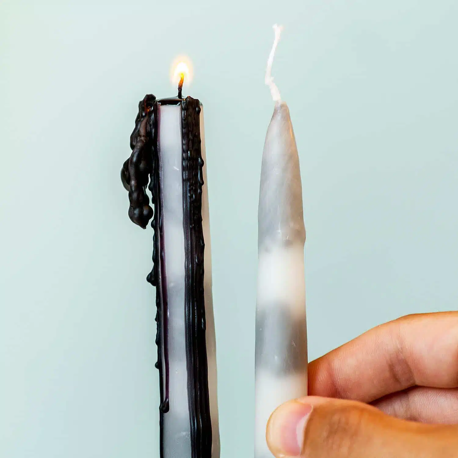 Druipkaars (set van 2) - Zwart