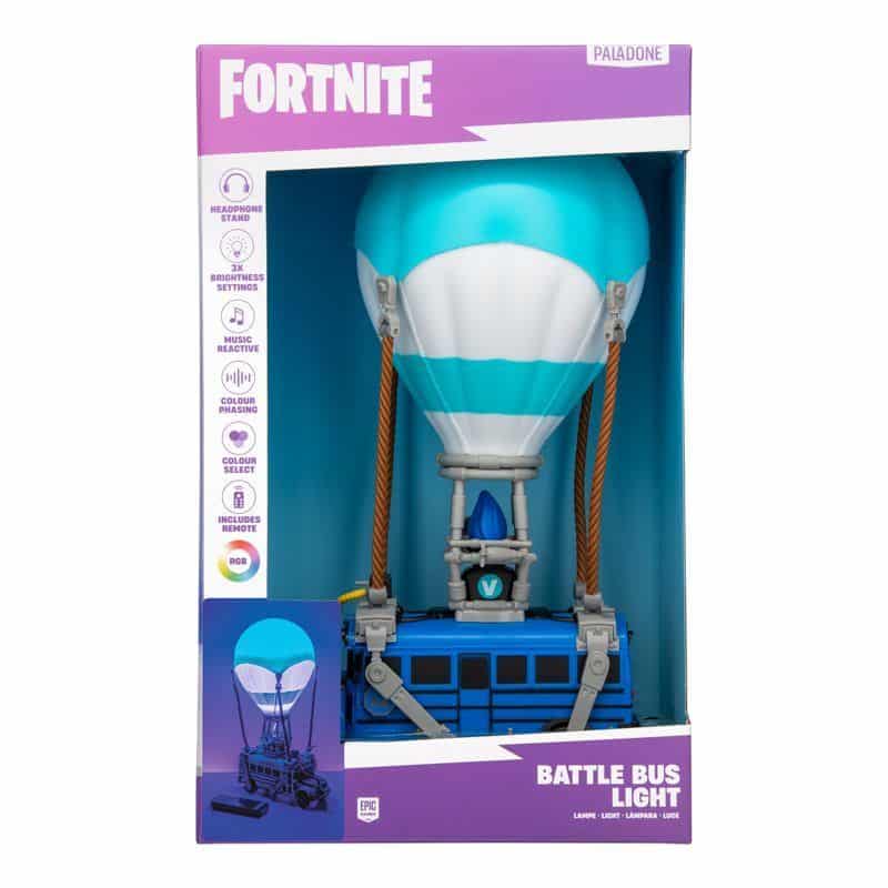 Fortnite Battle Bus koptelefoonhouder en lamp - verpakking