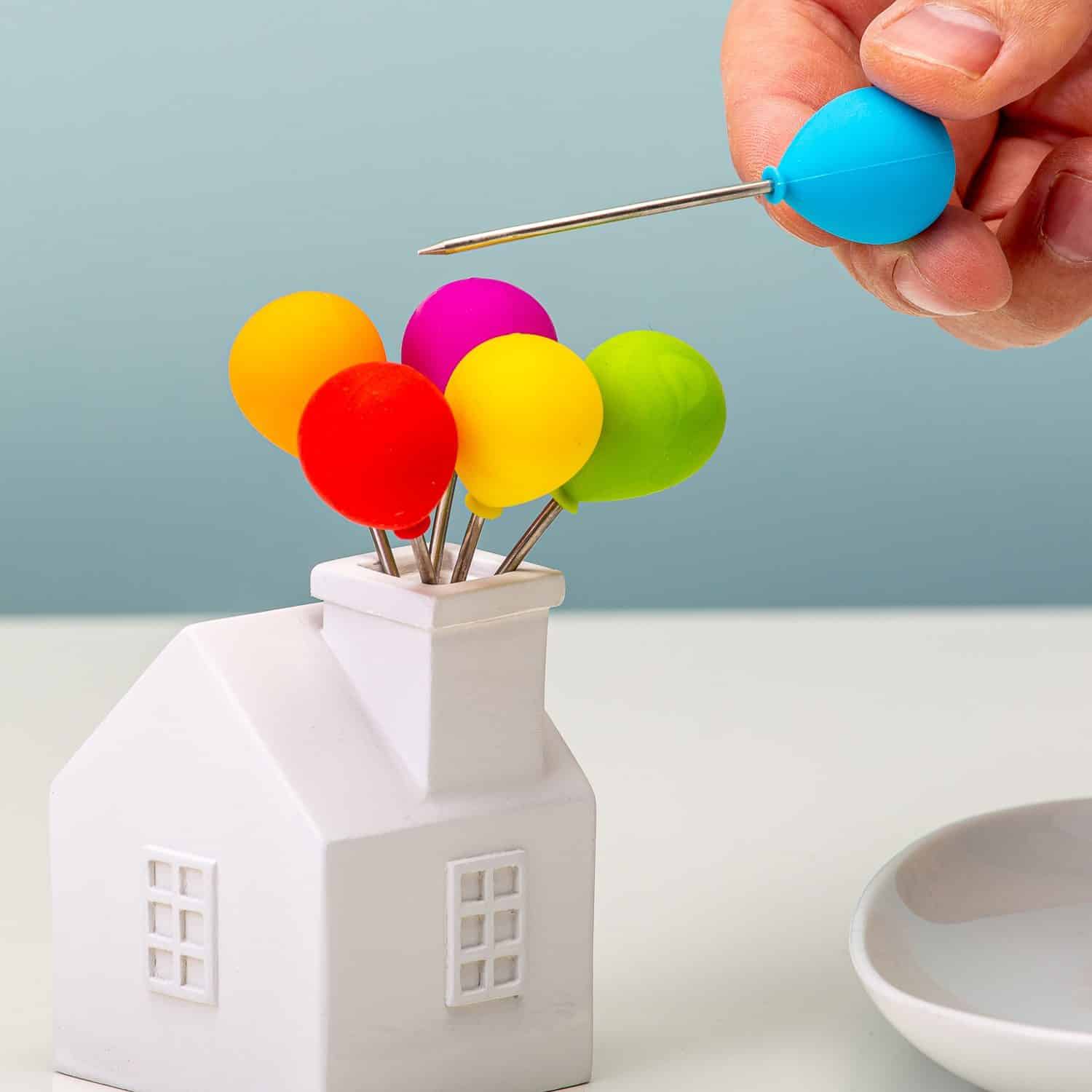 Up cocktailprikkers met huisje