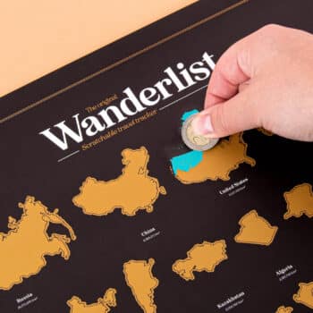 Wanderlist landenposter met krasfolie
