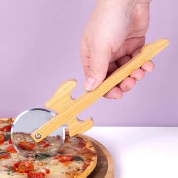 Gitaar pizzawiel met standaard