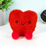 Rood hart warmtekussen