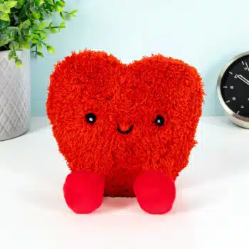 Rood hart warmtekussen