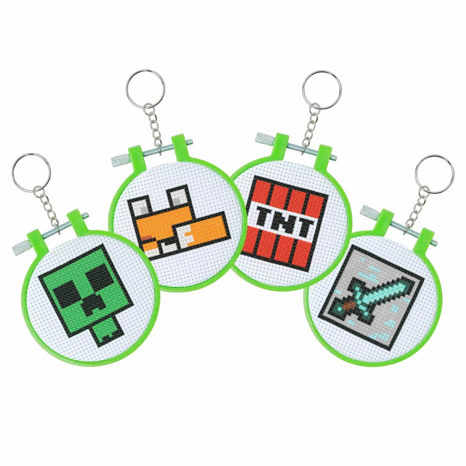Minecraft Borduurhangers (set van 4)