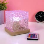 Kubus ledlamp - paarse kleur