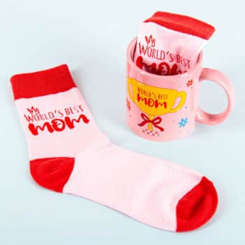 World's Best Mom sokken en mok cadeauset