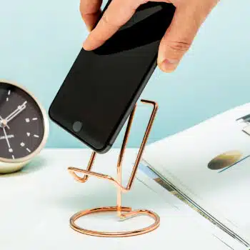 Roségouden telefoonhouder