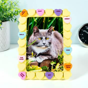 Snoephart fotolijstje - Geel