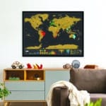 Scratch Map Deluxe Editie kraswereldkaart