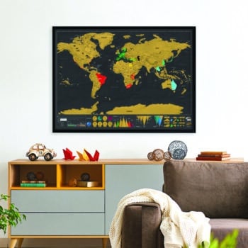 Scratch Map Deluxe Editie kraswereldkaart