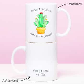 Gepersonaliseerde mok Bedankt dat je me helpt groeien
