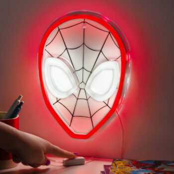 Spiderman masker neon muurlamp