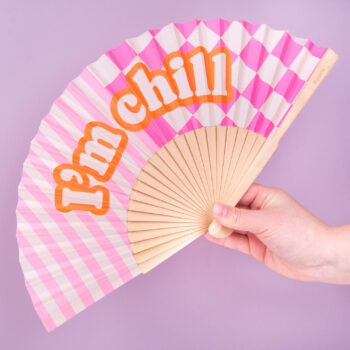 Houten waaier I'm Chill