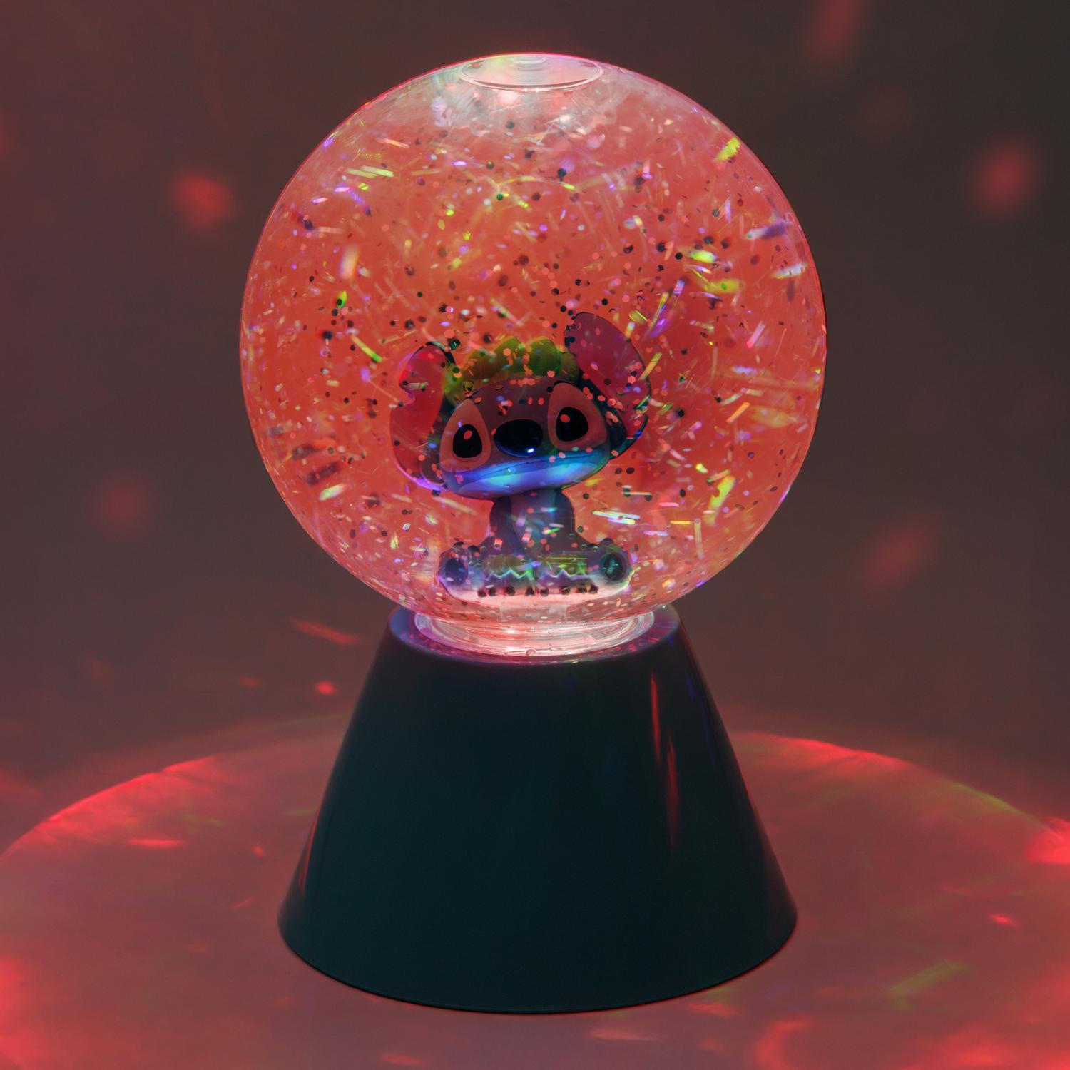 Disney Stitch glitterbal met ledverlichting