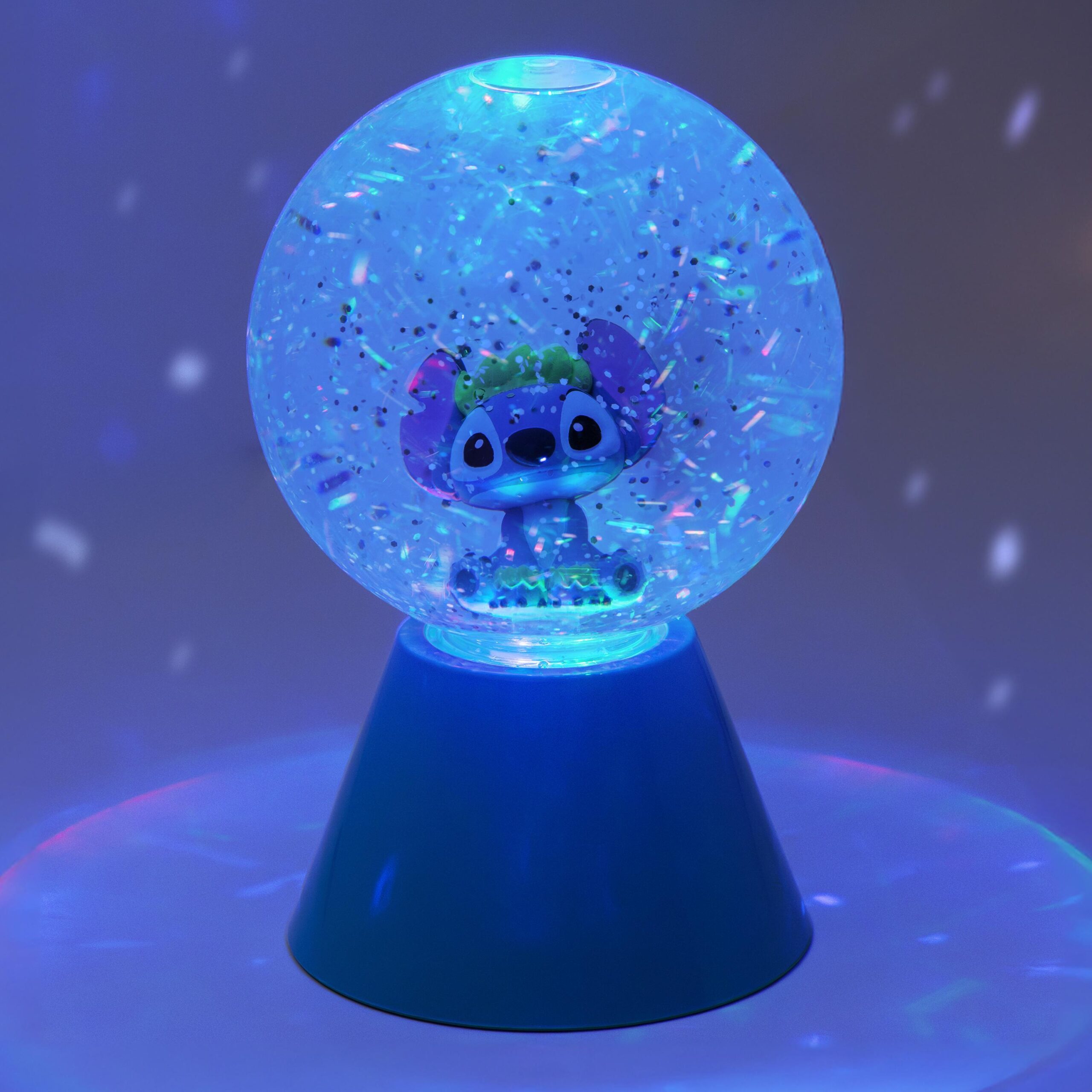 Disney Stitch glitterbal met ledverlichting