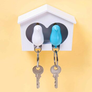 Sparrow Duo Sleutelhanger - Wit/Blauw