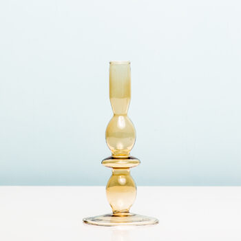 Glass Art Bubbles kandelaar - Medium/zand