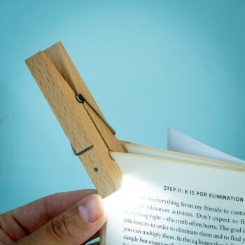 Wasknijper boeklampje