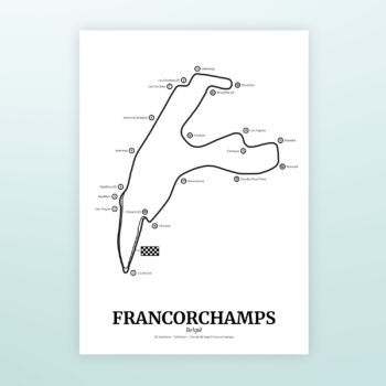 Poster Formule 1 circuit België Spa-Francorchamps - A3 formaat